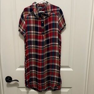 Freshman 1996 Multicolor Plaid Shirt Dress Large (10/12)